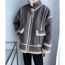 Load image into Gallery viewer, Winter Stitching Thickened Loose Coat
