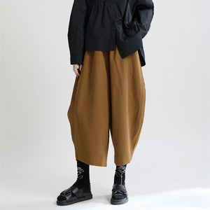 Vintage Brushed Curved Wide Leg Pants