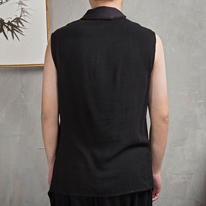 Summer Cotton Linen Sleeveless Vest