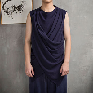 Summer Cotton Linen Sleeveless Vest