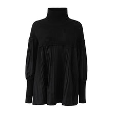 Load image into Gallery viewer, Puff Sleeve Pressed Turtleneck Sweater
