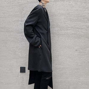 Mid-Length Asymmetric Thin Casual Jacket