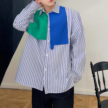 Load image into Gallery viewer, Irregular Patch Contrast Casual Shirt
