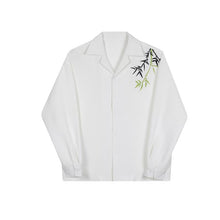Load image into Gallery viewer, Bamboo Embroidery Long Sleeve Shirt
