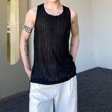 Load image into Gallery viewer, Thin Sheer Crew Neck Tank Top
