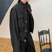 Load image into Gallery viewer, Pocket Stand Collar Cropped Jacket
