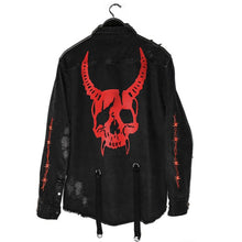 Load image into Gallery viewer, Halloween Stand Collar Loose Embroidered Jacket
