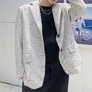 Single-breasted Sequined Blazer