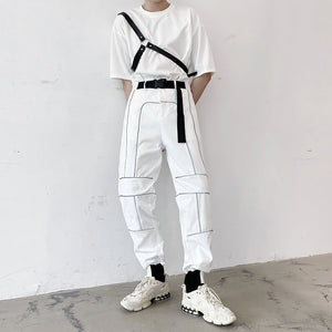 Reflective Striped Cargo Trousers
