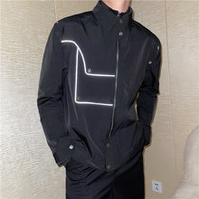 Load image into Gallery viewer, Thin Reflective Strips Decorative Edges Jacket
