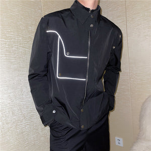 Thin Reflective Strips Decorative Edges Jacket