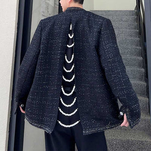 Back Slit Beads Decorative Jacket
