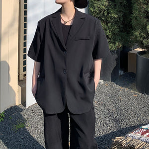 Mesh Panel Casual Suit Jacket