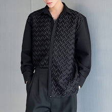 Load image into Gallery viewer, Pleated Weave Decorative Long Sleeve Shirt
