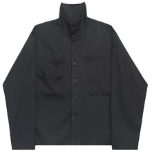 Load image into Gallery viewer, Vintage Turtleneck Big Pocket Loose Shirt
