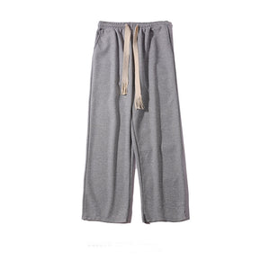 Retro Solid Straight Casual Pants