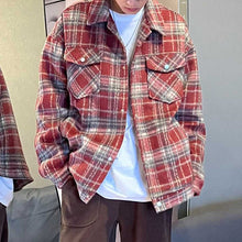 Load image into Gallery viewer, Vintage Plaid Lapel Jacket

