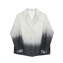 Load image into Gallery viewer, Ink Gradient Embossing Lapel Suit Collar Shirt
