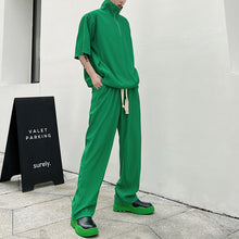 Load image into Gallery viewer, Solid Color Short Sleeve T-Shirt Pants Set
