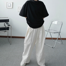 Load image into Gallery viewer, Solid Color Turtleneck Half Sleeve T-Shirt
