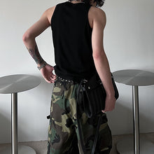 Load image into Gallery viewer, Metal Irregular Breasted Sleeveless Knit Vest

