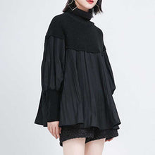 Load image into Gallery viewer, Puff Sleeve Pressed Turtleneck Sweater
