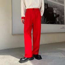 Load image into Gallery viewer, Red Straight Wide Leg Trousers
