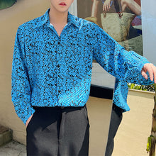 Load image into Gallery viewer, Floral Point Collar Loose Long Sleeve Shirt
