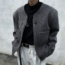 Load image into Gallery viewer, Simple Woolen Zipper Short Coat
