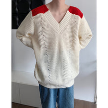 Load image into Gallery viewer, Color Block V-Neck Sweater
