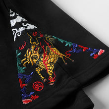 Load image into Gallery viewer, Kirin Embroidered Five Points Casual Shorts
