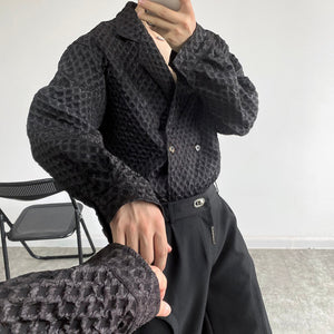 Autumn Plaid Suit Collar Long Sleeve Shirt