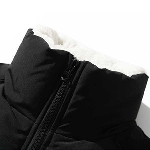 Stand Collar Zipper Thick Coat