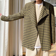 Load image into Gallery viewer, Woven Slanted Collar Stand-collar Blazer
