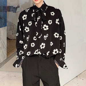 Flower Print Loose Shirt