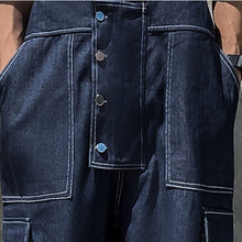 Load image into Gallery viewer, Retro Straight Loose Denim Bibs
