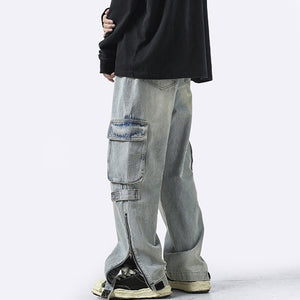 Zip Side Slit Pocket Jeans