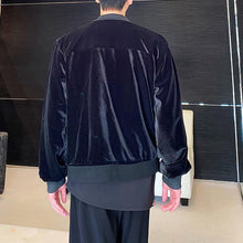 Load image into Gallery viewer, Glitter Trim Slim Fit Velvet Cropped Jacket
