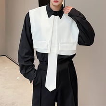 Load image into Gallery viewer, Cropped Pullover Vest with Tie
