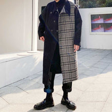 Load image into Gallery viewer, Corduroy Plaid Long Over-the-Knee Trench Coat
