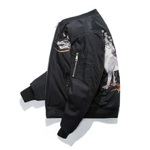 Load image into Gallery viewer, Howling Embroidered Baseball Jacket
