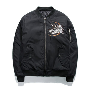 Howling Embroidered Baseball Jacket