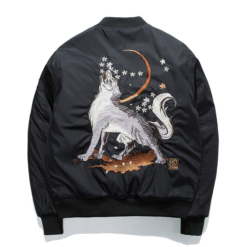 Howling Embroidered Baseball Jacket
