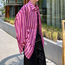 Load image into Gallery viewer, Thin Color Block Stripe Long Sleeve Shirt
