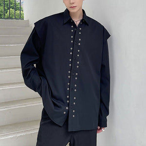 Trendy Embellished Long-sleeved Shirts