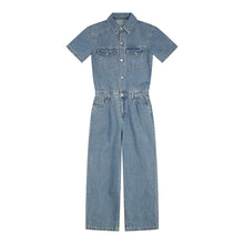 Load image into Gallery viewer, Summer Short Sleeve Denim Jumpsuit
