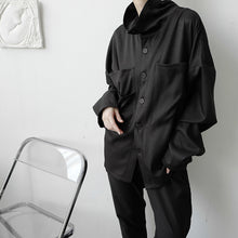 Load image into Gallery viewer, Vintage Turtleneck Big Pocket Loose Shirt
