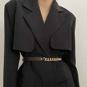 Paneled Thin Belt