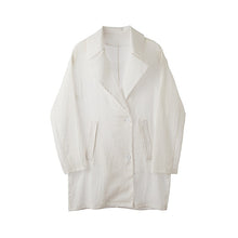 Load image into Gallery viewer, Thin Pleated Mid-Length Loose Jacket
