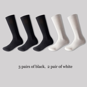 Black White Mid-length Socks